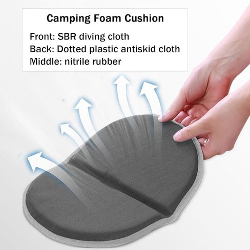 وسادة مقعد صغيرة محمولة، وسادة مقعد إسفنجية خفيفة الوزن قابلة للطي، وسادة مقعد مضادة للانزلاق، للاستخدام في الهواء الطلق، والنزهات، وحقائب الظهر، وتسلق الجبال، والمشي لمسافات طويلة، والاستاد والسفر. (رمادي) in Kuwait