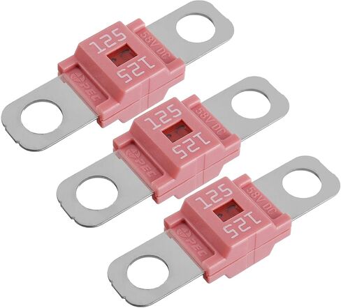 AMI/Midi Fuse 125A High Current Bolt-on Fuse 125 Amp للسيارات والحافلات والشاحنات والقوافل ومركبات البناء (حزمة من 3) in Saudi Arabia
