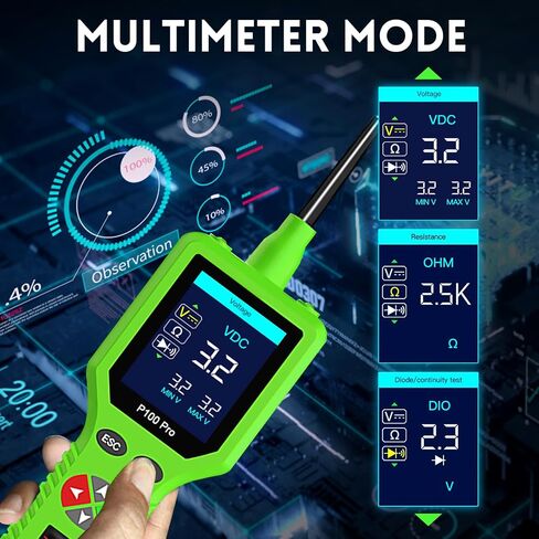 P100 Pro Power Circuit Probe Kit - Automotive Digital Multimeter Tester, Oscilloscope, and Circuit Breaker Finder - 9-30V Electric Tester Tool for Cars and Motorcycles in Saudi Arabia