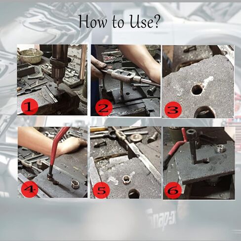 مجموعة أدوات إصلاح الخيوط 15 قطعة M8×1.25 مجموعة أدوات إصلاح الخيط/الصنبور مجموعة أدوات إصلاح الخيوط التالفة المتوافقة مع مجموعة أدوات يدوية لإصلاح السيارات in Kuwait