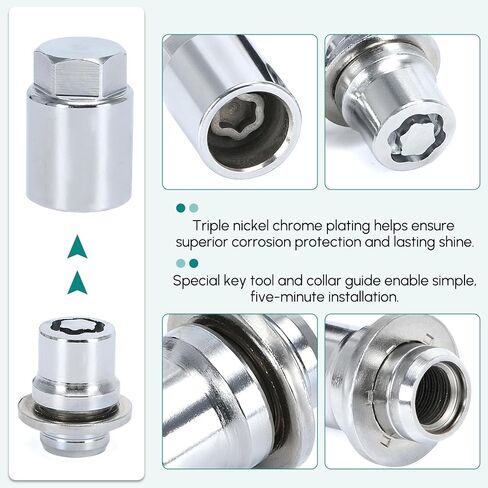 00276-00900 Wheel Lock Lug Nuts Kit M12 x 1.5 Compatible with 2001-2023 Toyota Avalon C-HR Camry Celica Corolla Highlander Matrix Mirai MR2 Prius RAV4 Sienna Solara Tacoma Venza Yaris & Lexus in Saudi Arabia