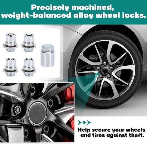 00276-00900 Wheel Lock Lug Nuts Kit M12 x 1.5 Compatible with 2001-2023 Toyota Avalon C-HR Camry Celica Corolla Highlander Matrix Mirai MR2 Prius RAV4 Sienna Solara Tacoma Venza Yaris & Lexus in Saudi Arabia