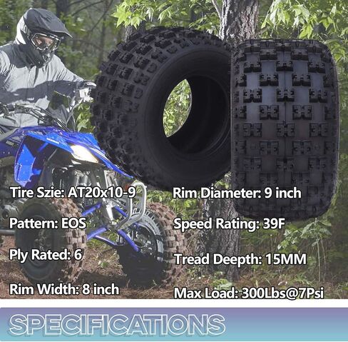 مجموعة من 2 إطارات UTV ATV مقاس 25x8-12 6PR لجميع التضاريس، وإطارات للطرق الوعرة للاستخدام الخارجي in Saudi Arabia