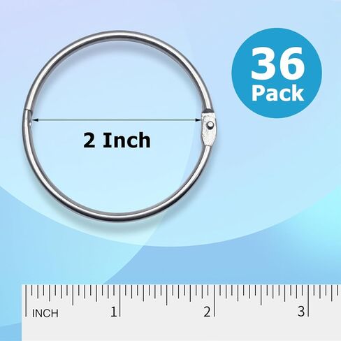 2 بوصة فضفاضة ورقة كليب حلقة كتاب حلقة بطاقة الفهرس مناسبة للمدرسة، المنزل أو المكتب، 36 جهاز كمبيوتر شخصى in Kuwait