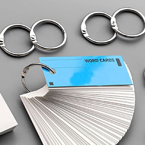 30 قطعة من حلقات أوراق الشجر الفضفاضة، مقاسات متنوعة (0.8، 1.2، 1.6 بوصة) حلقات من الفولاذ المطلي بالنيكل، حلقات مفاتيح لسلسلة المفاتيح، مشابك معدنية لبطاقات الفلاش للمكتب والمنزل والمدرسة والسفر in Kuwait