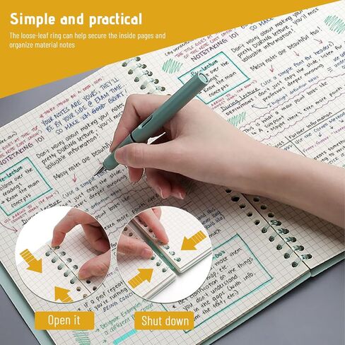 15 قطعة من حلقات تجليد الأوراق السائبة ذات 5 حلقات بقطر داخلي 10 مم/0.4 بوصة، حلقات كتاب أوراق فضفاضة، حلقات تجليد الكتب المفصلية المنفصلة، ​​حلقات ربط المشط، ملف ربط حلزوني (النمط أ) in Kuwait