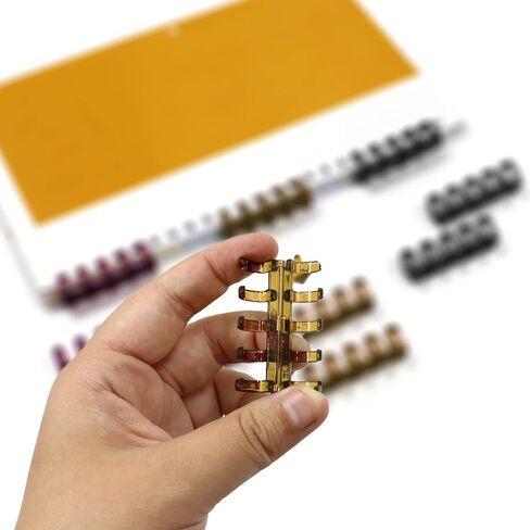 15 قطعة من حلقات تجليد الأوراق السائبة ذات 5 حلقات بقطر داخلي 10 مم/0.4 بوصة، حلقات كتاب أوراق فضفاضة، حلقات تجليد الكتب المفصلية المنفصلة، ​​حلقات ربط المشط، ملف ربط حلزوني (النمط أ) in Kuwait