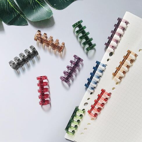 15 قطعة من حلقات تجليد الأوراق السائبة ذات 5 حلقات بقطر داخلي 10 مم/0.4 بوصة، حلقات كتاب أوراق فضفاضة، حلقات تجليد الكتب المفصلية المنفصلة، ​​حلقات ربط المشط، ملف ربط حلزوني (النمط أ) in Kuwait