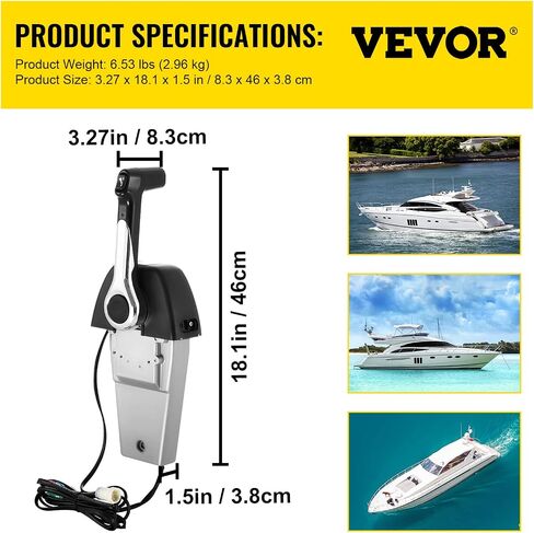 VEVOR قارب التحكم في الخانق 704-48205 لياماها العلوي المثبت خارجي التحكم عن بعد رافعة واحدة Binnacle in Kuwait