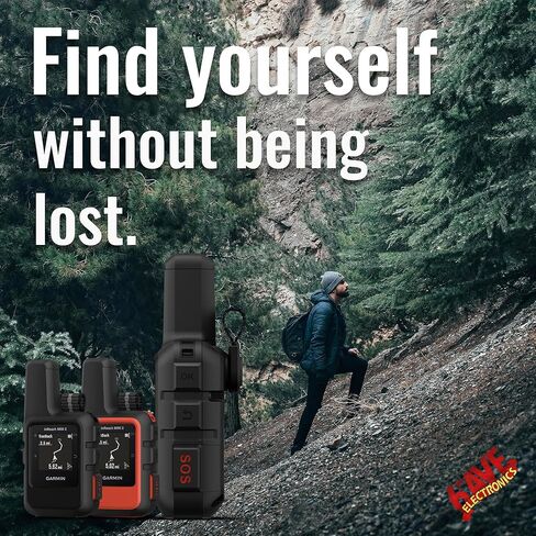 جهاز اتصال الأقمار الصناعية InReach Mini 2 من Garmin، تصميم متين وخفيف الوزن، نظام تحديد المواقع العالمي المحمول للمشي لمسافات طويلة، حزمة مع ملحقات (أسود) in Saudi Arabia