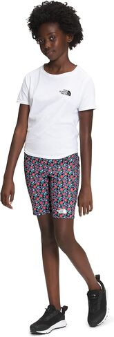 شورت الدراجة للفتيات من THE NORTH FACE، طباعة الخشخاش الأسود TNF، مقاس XX-Small in Kuwait