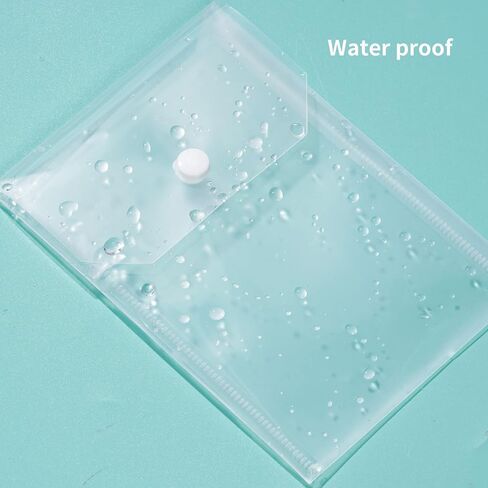 18 قطعة مغلفات بلاستيكية شفافة صغيرة مجلدات الملفات مع زر إغلاق للمستندات واللوازم المكتبية المدرسية مقاس A6 5x7 بوصة in Kuwait