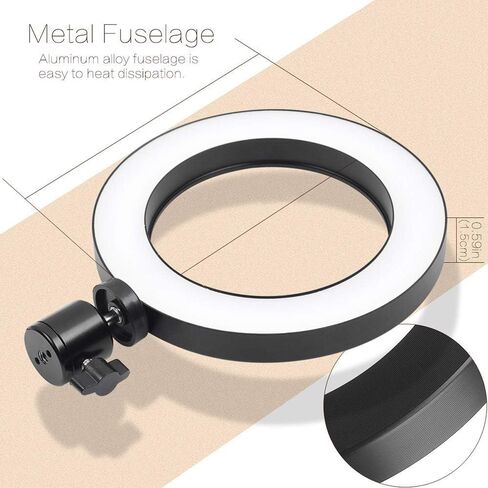 Selfie Ring Light 8-inch for YouTube Video Live Streaming Makeup Photography, Desktop USB LED Light with 3 Light Modes and 10 Brightness Level in Saudi Arabia