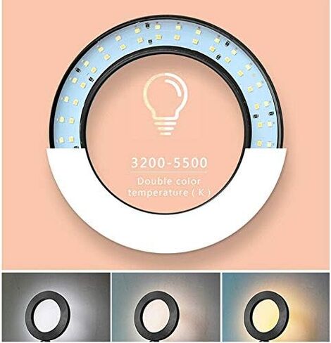 Selfie Ring Light 8-inch for YouTube Video Live Streaming Makeup Photography, Desktop USB LED Light with 3 Light Modes and 10 Brightness Level in Saudi Arabia