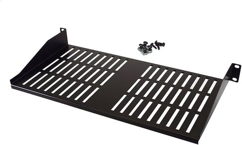 1U Rack Shelf - 9" Deep - Steel - Vented Rack Shelf - Rack Mount Shelf - Server Rack Shelf - Cantilever Shelf in Kuwait