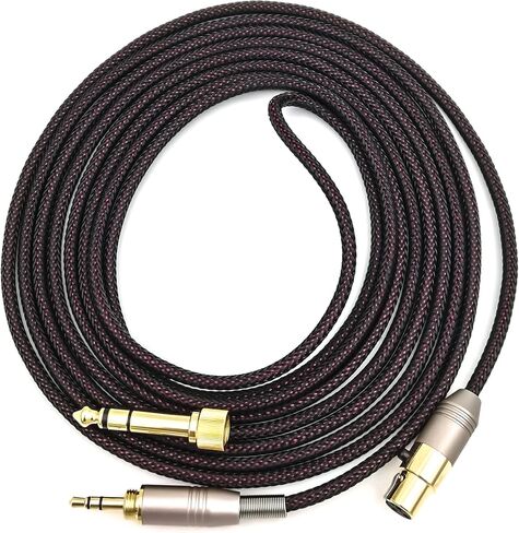 Replacement Cable for AKG Q701 / K240 / K240S / K240MK II / K702 / K271s / K141 / K171 / K181 / K271 MKII/Pioneer HDJ-200 Headphones Audio Upgrade HiFi 4ft in Saudi Arabia
