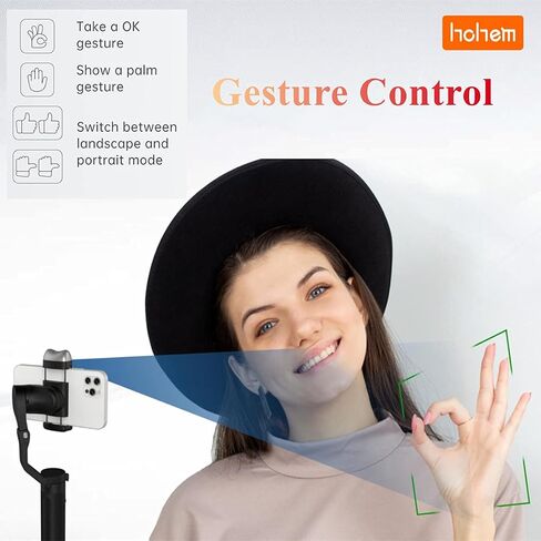 Hohem iSteady V2 AI Visual Tracking Gimbal Stabilizer 3-Axis خفيف الوزن قابل للطي LED فيديو Gimbal لـ Vlog Live YouTube لـ iPhone12 Pro/Max Samsung S20 in Saudi Arabia