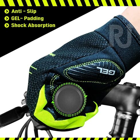 Cycling Gloves for Men & Women Road Bike Full Finger Touchscreen with Gel Padded Protection, Mountain Bike Biking Gloves Shock Absorbing Non-Slip, Gloves in Saudi Arabia