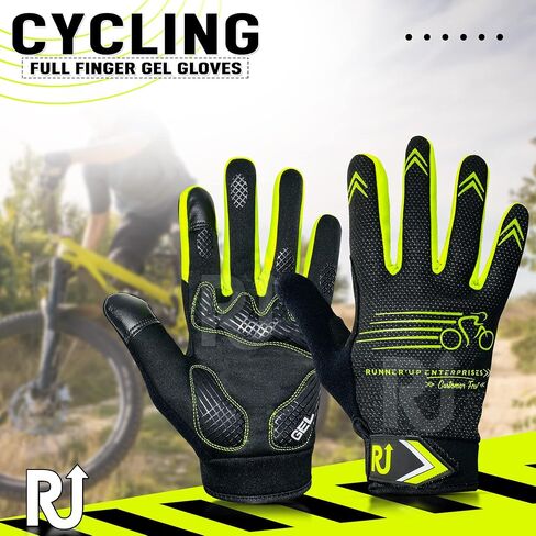 Cycling Gloves for Men & Women Road Bike Full Finger Touchscreen with Gel Padded Protection, Mountain Bike Biking Gloves Shock Absorbing Non-Slip, Gloves in Saudi Arabia