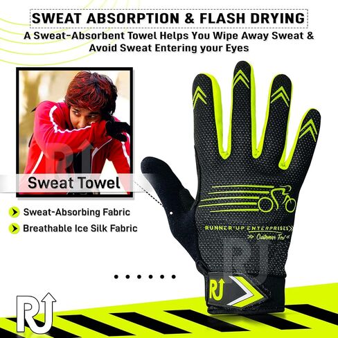Cycling Gloves for Men & Women Road Bike Full Finger Touchscreen with Gel Padded Protection, Mountain Bike Biking Gloves Shock Absorbing Non-Slip, Gloves in Saudi Arabia