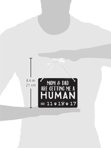 Pearhead Pet's Baby Announcement Chalkboard Photo Prop Sign, Mom & Dad are Getting me a Human! in Saudi Arabia