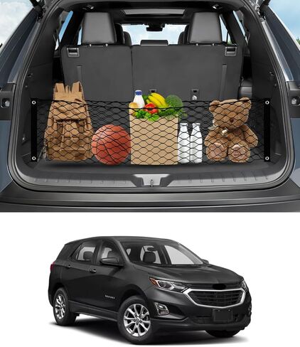 Karltys Trunk Cargo Net for Chevy Equinox 2018-2023 2024 نمط المغلف شبكة البضائع الخلفية القابلة للتمدد من النايلون المرن شبكة تخزين منظم in Kuwait