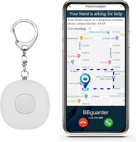 إنذار أمان شخصي ذكي 7 في 1، صفارة إنذار 130 ديسيبل، إخطار جهة الاتصال في حالات الطوارئ عن طريق البريد الإلكتروني والرسائل النصية القصيرة والمكالمات الهاتفية مع موقع GPS وتسجيل صوتي، مكتشف المفاتيح، مكافحة فقدان الهاتف، إنذار مؤقت للعد التنازلي أكوا in Kuwait