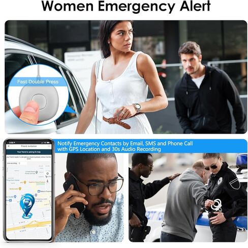 إنذار أمان شخصي ذكي 7 في 1، صفارة إنذار 130 ديسيبل، إخطار جهة الاتصال في حالات الطوارئ عن طريق البريد الإلكتروني والرسائل النصية القصيرة والمكالمات الهاتفية مع موقع GPS وتسجيل صوتي، مكتشف المفاتيح، مكافحة فقدان الهاتف، إنذار مؤقت للعد التنازلي أكوا in Kuwait