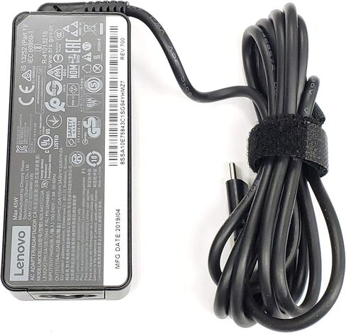 Laptop Charger 45W watt USB Type C AC Power Adapter - ThinkPad Yoga Miix,X280 T480 T480s T580 E480,MIIX5 Pro,X1 Carbon 2017 2018,X1 Tablet in Saudi Arabia