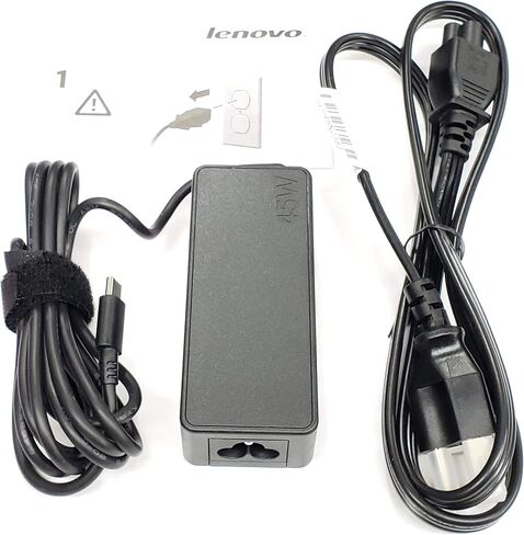 Laptop Charger 45W watt USB Type C AC Power Adapter - ThinkPad Yoga Miix,X280 T480 T480s T580 E480,MIIX5 Pro,X1 Carbon 2017 2018,X1 Tablet in Saudi Arabia