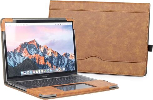 TYTX متوافق مع حقيبة MacBook Air الجلدية مقاس 13 بوصة 2021 2020 2019 2018 (A2337 A2179 A1932) غطاء حماية قابل للطي لجهاز الكمبيوتر المحمول (جهاز MacBook Air الجديد 13 بوصة، بني) in Kuwait