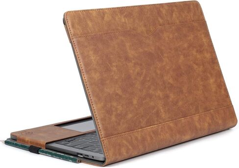 TYTX متوافق مع حقيبة MacBook Air الجلدية مقاس 13 بوصة 2021 2020 2019 2018 (A2337 A2179 A1932) غطاء حماية قابل للطي لجهاز الكمبيوتر المحمول (جهاز MacBook Air الجديد 13 بوصة، بني) in Kuwait