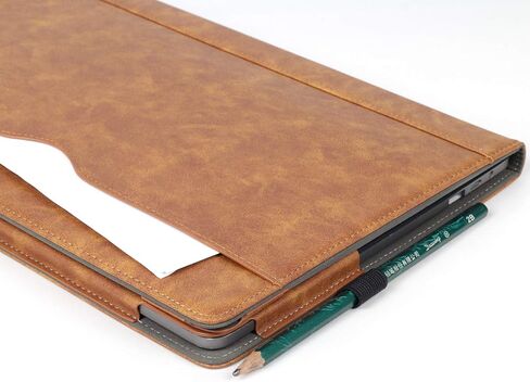 TYTX متوافق مع حقيبة MacBook Air الجلدية مقاس 13 بوصة 2021 2020 2019 2018 (A2337 A2179 A1932) غطاء حماية قابل للطي لجهاز الكمبيوتر المحمول (جهاز MacBook Air الجديد 13 بوصة، بني) in Kuwait