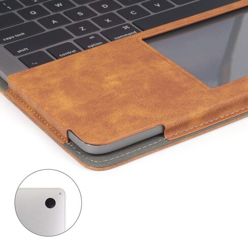 TYTX متوافق مع حقيبة MacBook Air الجلدية مقاس 13 بوصة 2021 2020 2019 2018 (A2337 A2179 A1932) غطاء حماية قابل للطي لجهاز الكمبيوتر المحمول (جهاز MacBook Air الجديد 13 بوصة، بني) in Kuwait