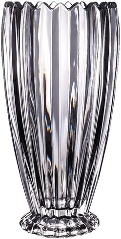 Modern Unique Simplicity Clear Crystal Vase Living Room Wecoration Bedroom Vase Room Water Planting 11 Inches Tall Tabletop Wedding (Transparent) in Saudi Arabia