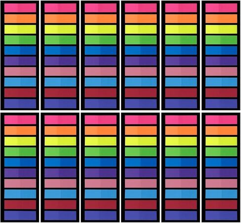 2400 Pieces Book Tabs Sticky Tabs Ttransparent Sticky Notes for Annotating Books,School Supplies 12 Sets 10 Colors in Saudi Arabia