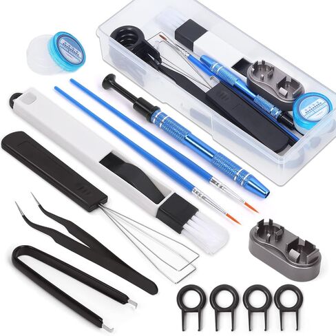 13Pcs Keyboard Lube Kit for Mechanical Keyboard Lube, Keyboard Tools Incl Cleaning Brush Lubrication Keycap Puller Switch Opener in Saudi Arabia