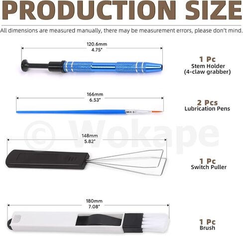 13Pcs Keyboard Lube Kit for Mechanical Keyboard Lube, Keyboard Tools Incl Cleaning Brush Lubrication Keycap Puller Switch Opener in Saudi Arabia