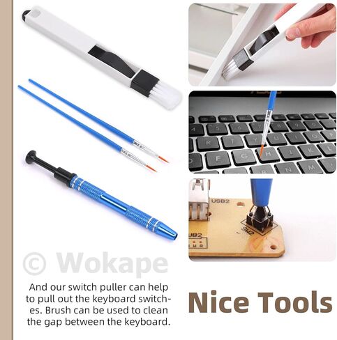 13Pcs Keyboard Lube Kit for Mechanical Keyboard Lube, Keyboard Tools Incl Cleaning Brush Lubrication Keycap Puller Switch Opener in Saudi Arabia