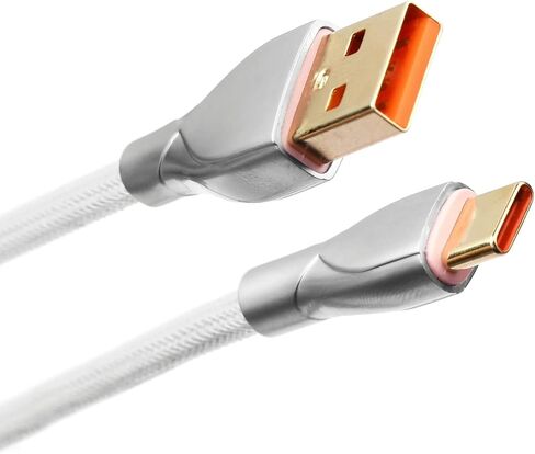 EPOMAKER Mix كابل لوحة مفاتيح ملفوف بطول 1.8 متر، كابل USB C إلى USB A TPU للوحة مفاتيح الألعاب الميكانيكية، مع طيار معدني قابل للفصل للوحة المفاتيح المخصصة، أبيض in Saudi Arabia