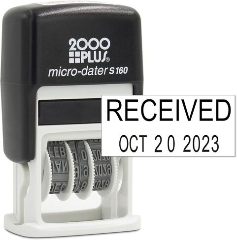 Mark 2000 Self-Inking Rubber Date Office Stamp with Mailed Phrase Blue Ink & Date RED Ink (Handy-Dater S160), 12-Year Band in Kuwait