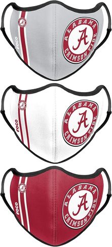 FOCO Alabama Crimson Tide NCAA Sport 3 عبوات من أغطية الوجه in Kuwait