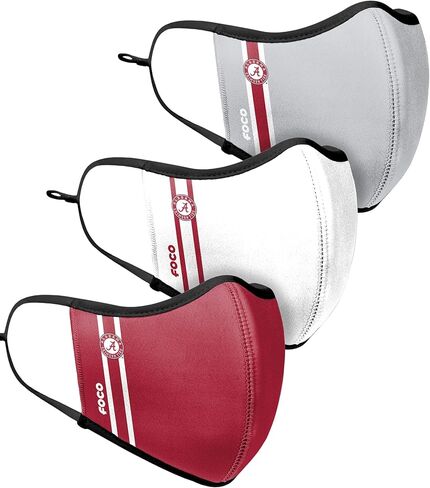 FOCO Alabama Crimson Tide NCAA Sport 3 عبوات من أغطية الوجه in Kuwait
