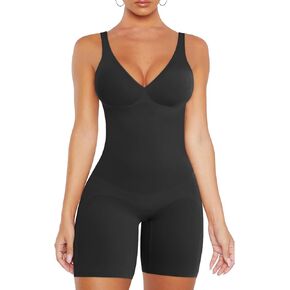 VVX Shorts Bodysuit for Women Tummy Control V Neck Shapewear Seamless Sexy Butt Lifting Bodycon One Piece Short Jumpsuit