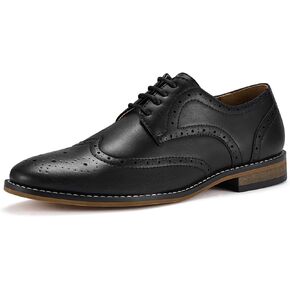 Heez Mens Dress Shoes Shoes Black Oxford Shoes for Men Wingtip Nasual Siremal Business Shoe مريحة غير قسيمة TPR