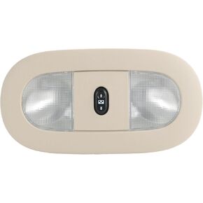 LED النفقات فوق الرأس Console Dome Map Light Light Interior Resport Lamper مع 2008-2010 Ford F-250 F-350 F-450 Super Duty استبدال# 8C3Z-25519A70-AA ، 4L3Z-13783-AA ، D8BZ-13466-A ، BEIGE ، BEIGE