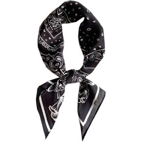 WENLOOY Square Satin Silk Feeling Hair Scarf Headscarf for Women/Men's Necktie Silk Bandanas Pocket Square in Kuwait