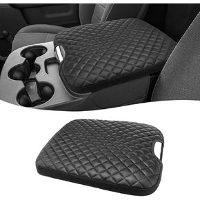 KBH Center Console Armrest Cover for 2013-2018 Ram 1500, 2013-2025 Ram 1500 Classic & 2500 & 3500, 40/20/40 Jump Seat, Vinyl Leather Trim, Anti-Scratch, Black