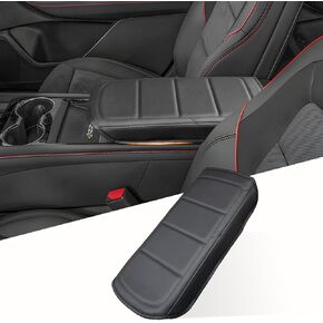 Center Console Cover for Chevy Colorado/GMC Canyon - Soft Armrest Cover Protector Cushion for Chevy Colorado GMC Canyon 2023 2024 2025 Interior Accessories - Red