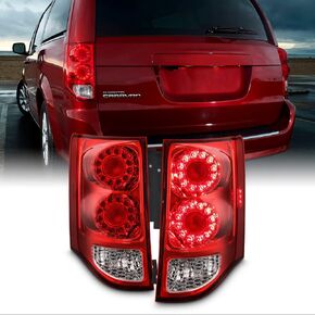 Akkon - Fits 2011-2020 Dodge Grand Caravan Premium LED Chrome Red Clear Clear Brake Light